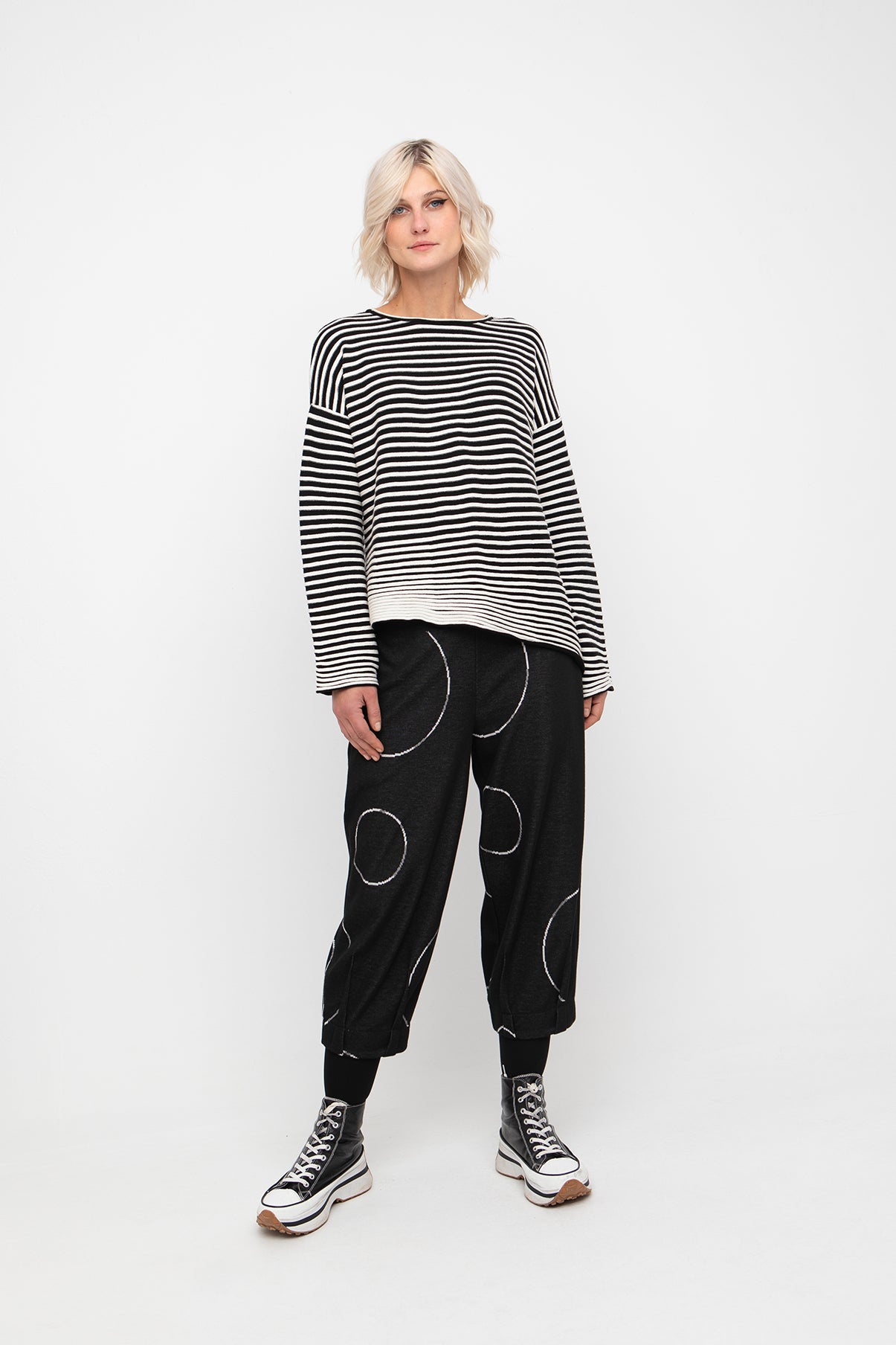 Ozai N Ku Stripe Knit Sweater