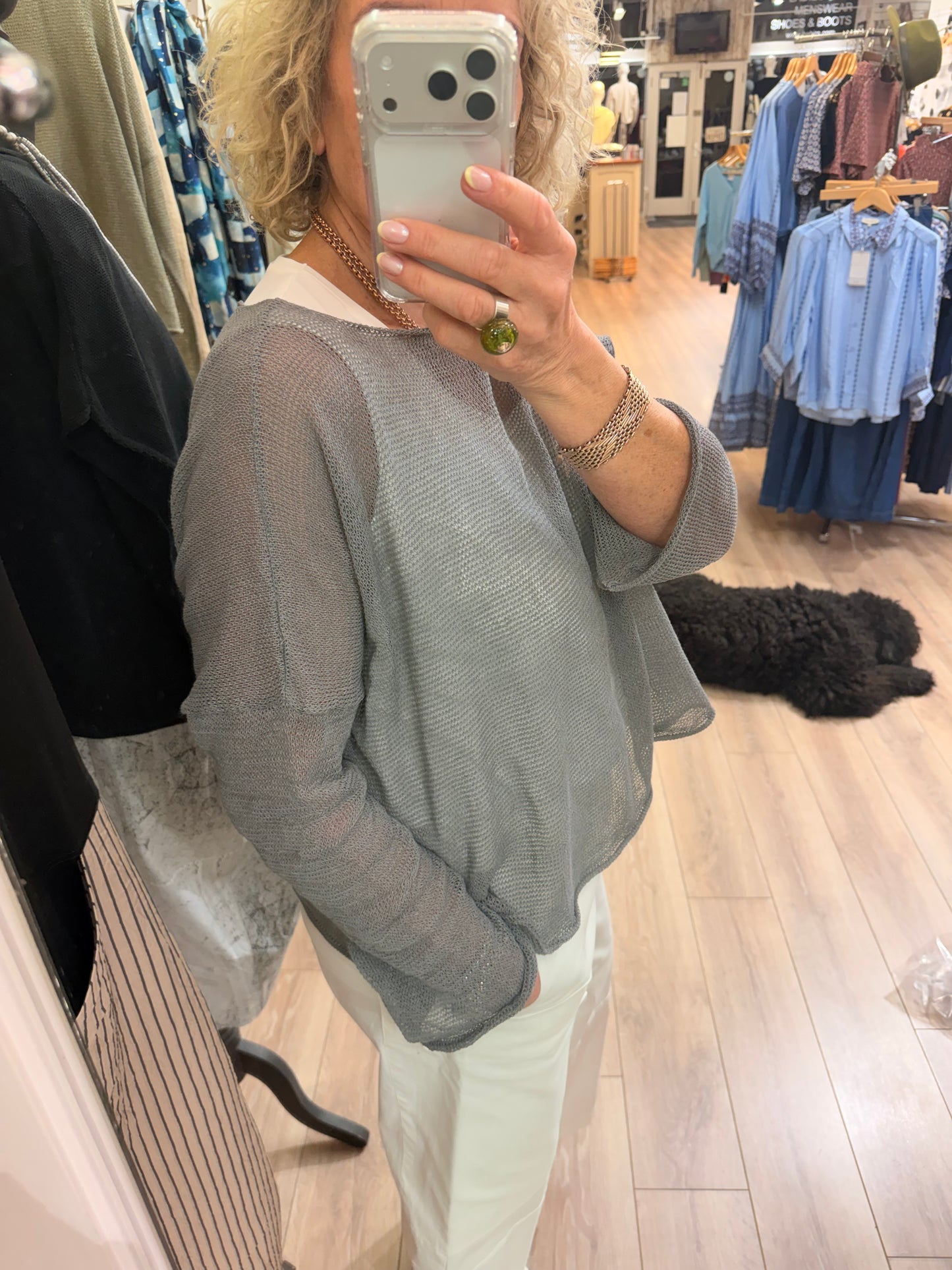 Lotus Eaters Lak 06 Knit Top Grey