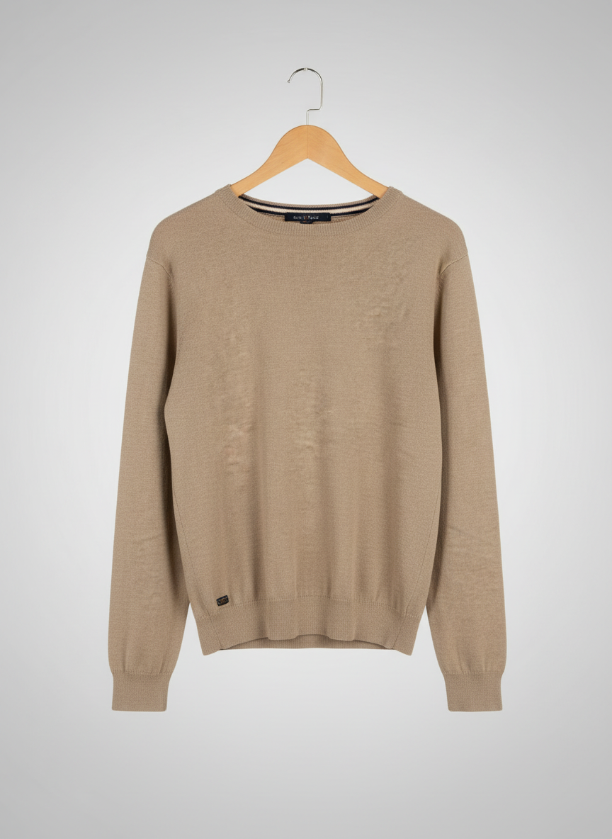Cash Crew Neck mens jumper Mocha