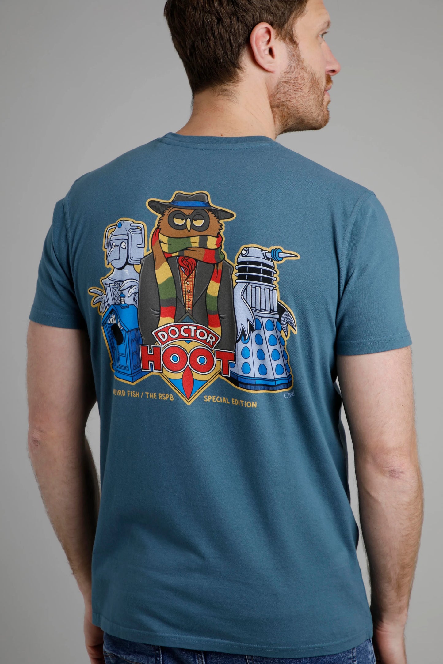 Weird Fish Doctor Hoot Artist T-Shirt Blue Mirage