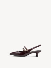 Marco Tozzi Slingback Heel Bordeaux Patent
