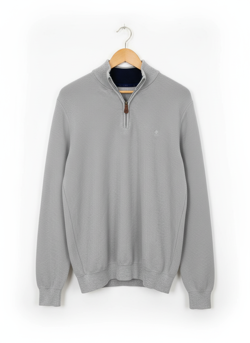Benetti Dawson 1/4 Zip Knit Silver
