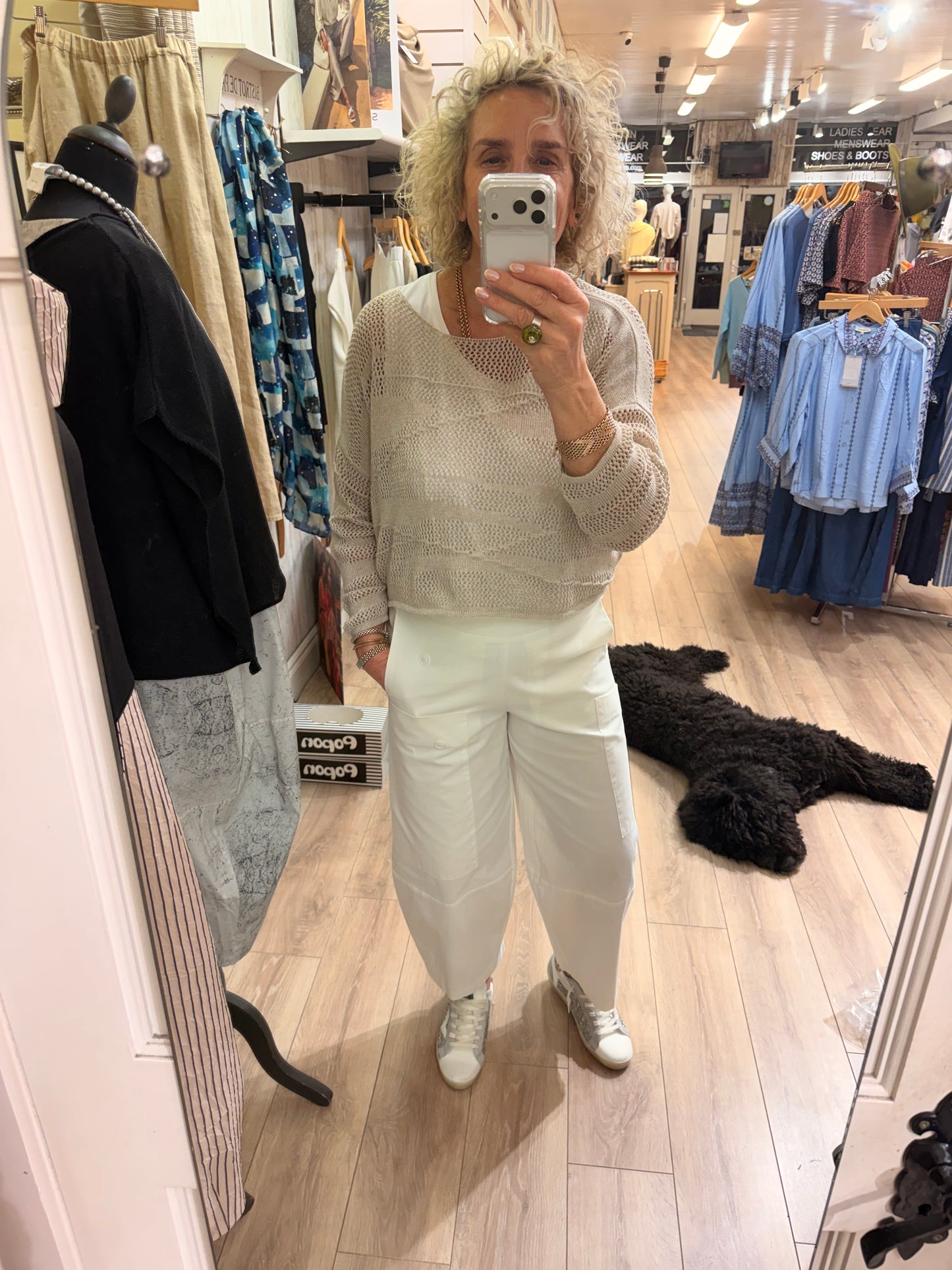 Lotus Eaters Lak 14 Knit Top Beige