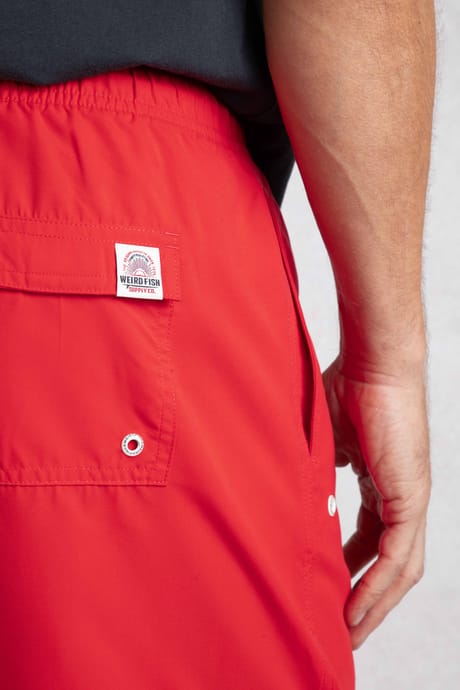 Weird Fish Banning Swim Shorts - Retro Red