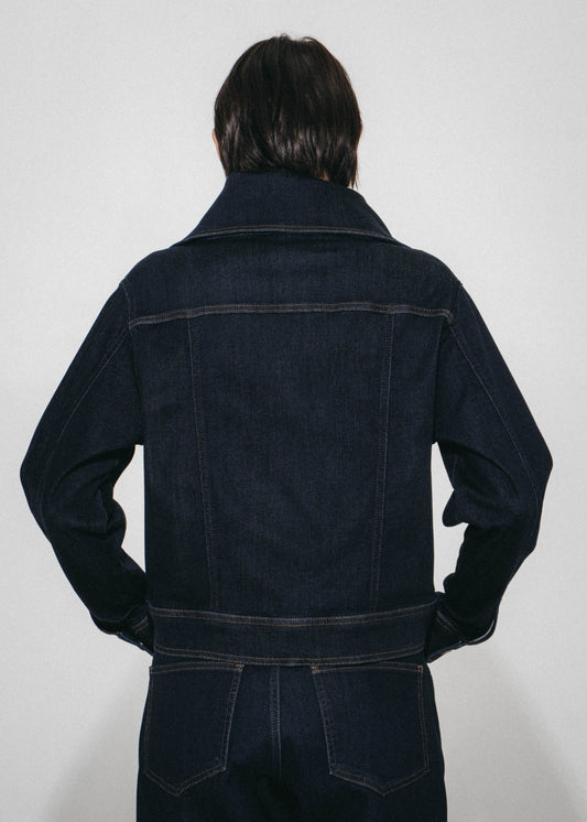 Jane Lushka Dramak Denim Fancy Jacket Dark Blue