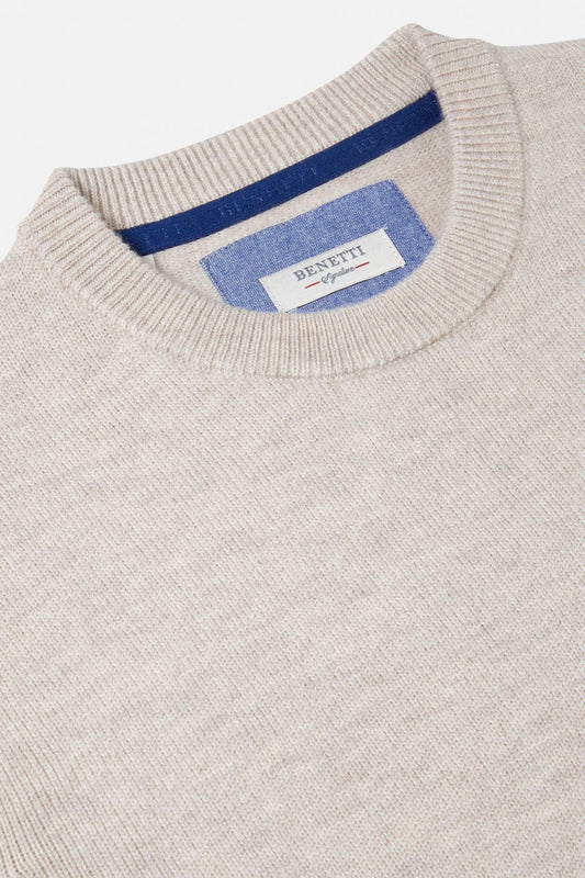 Benetti Franco Crew Neck Knit Stone