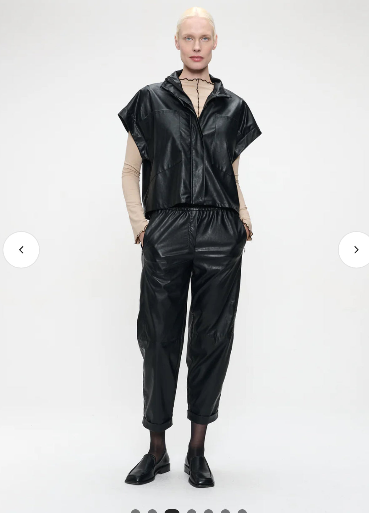 Jane Lushka Daphne eco leather pants Black