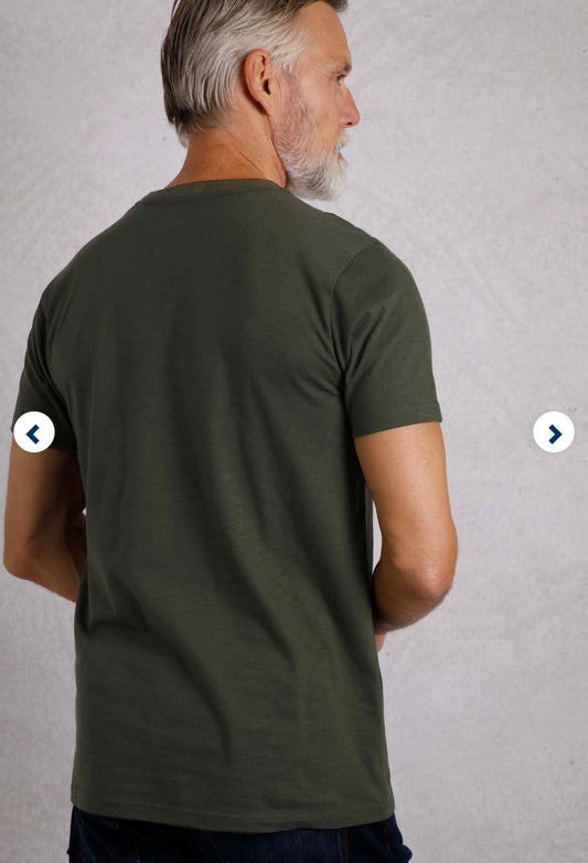 Weird Fish Organic Fished T-Shirt-Olive