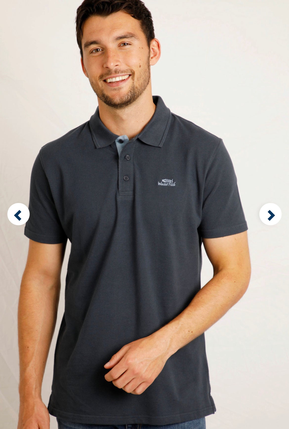 Miles Pique Polo Shirt Navy