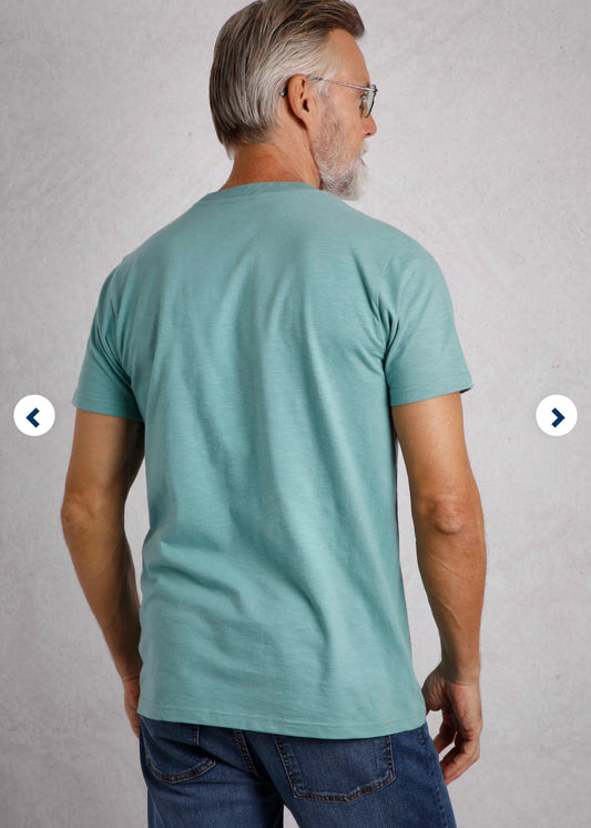 Weird Fish Organic Fished T-Shirt-Mineral Blue