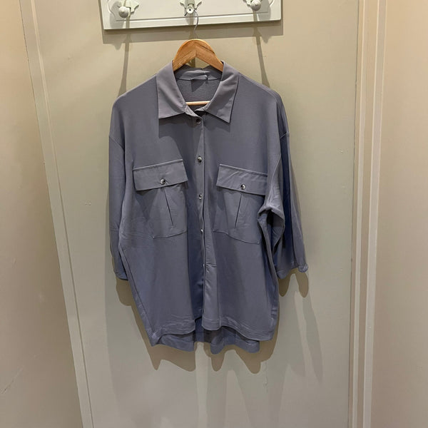 Naya Jersey Jacket/Contrast Fabric-Mink