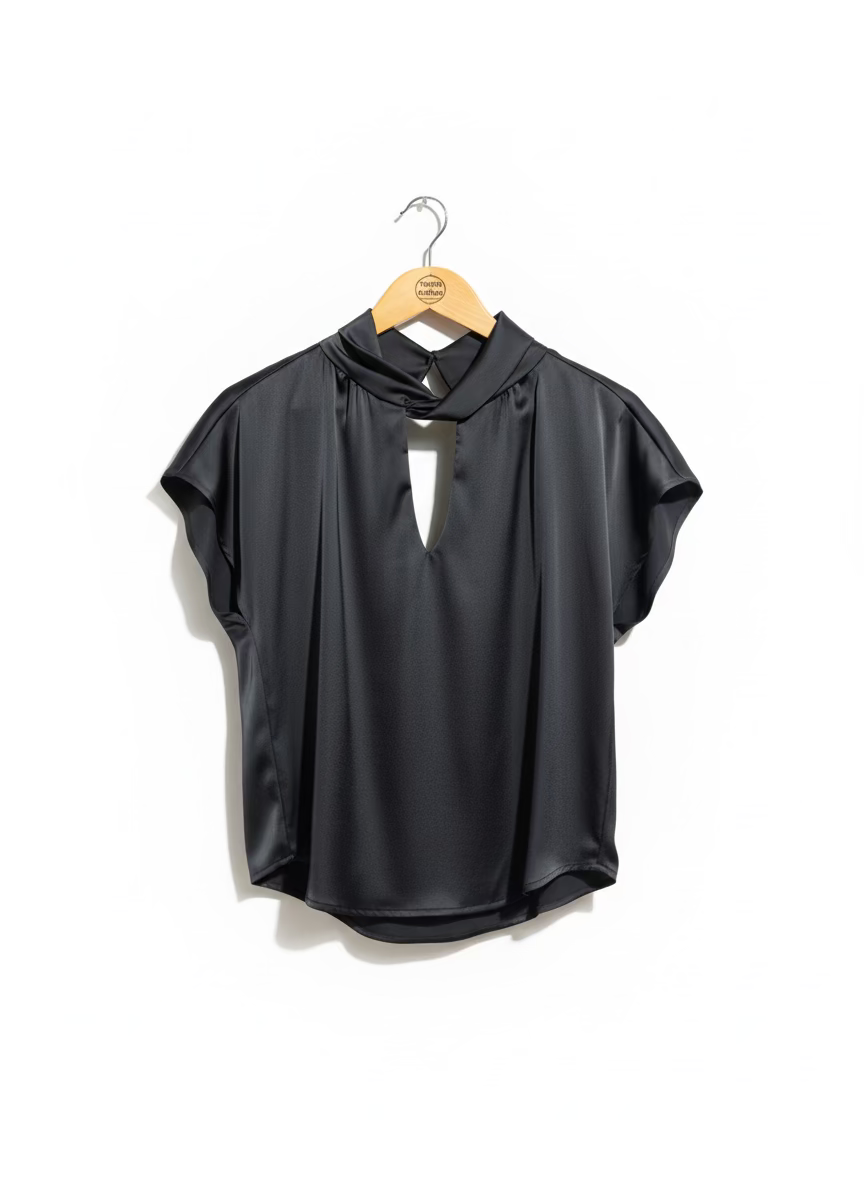 Peruzzi Twist Neck Top Black