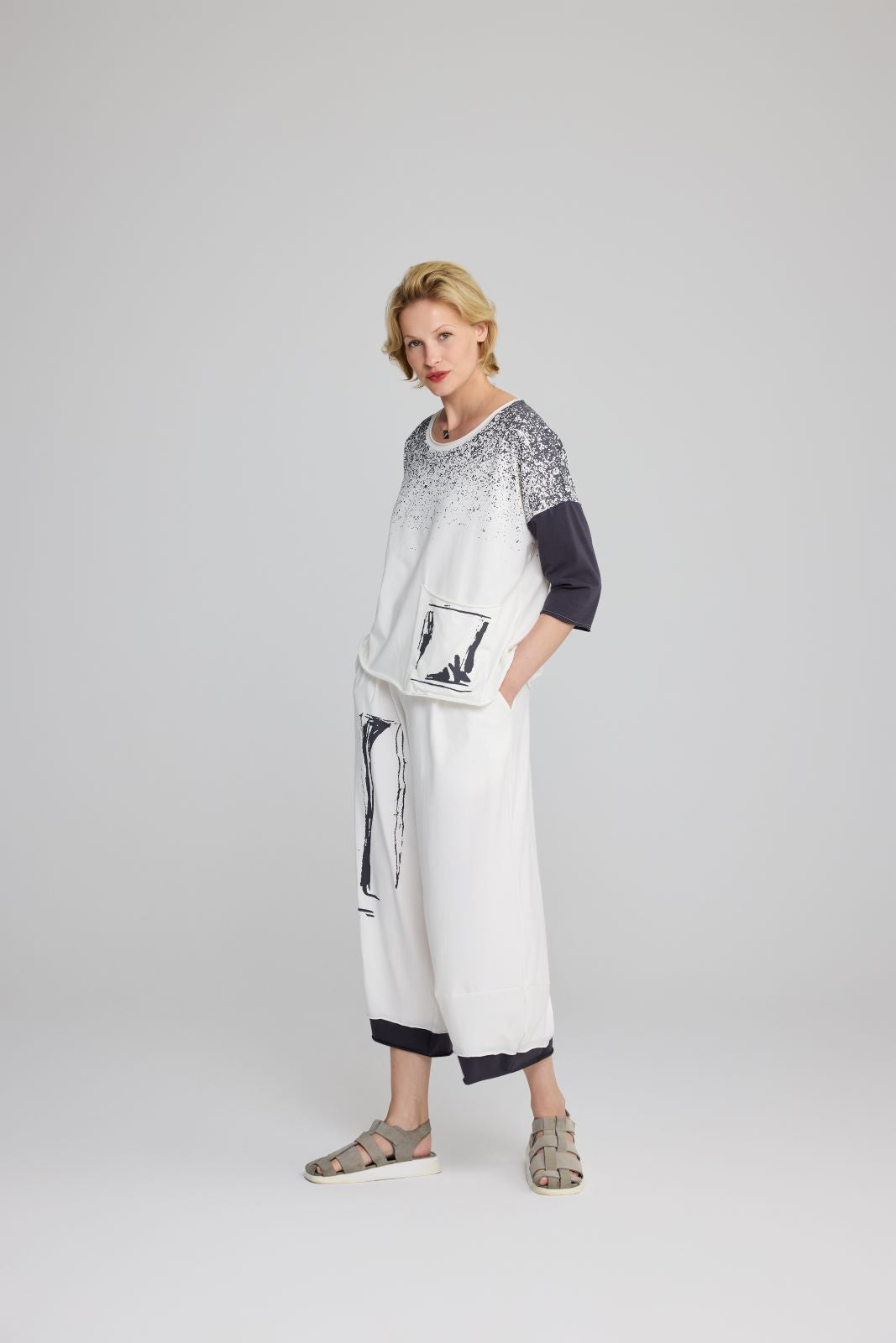 Luukaa Round Neck Jersey Top Pocket