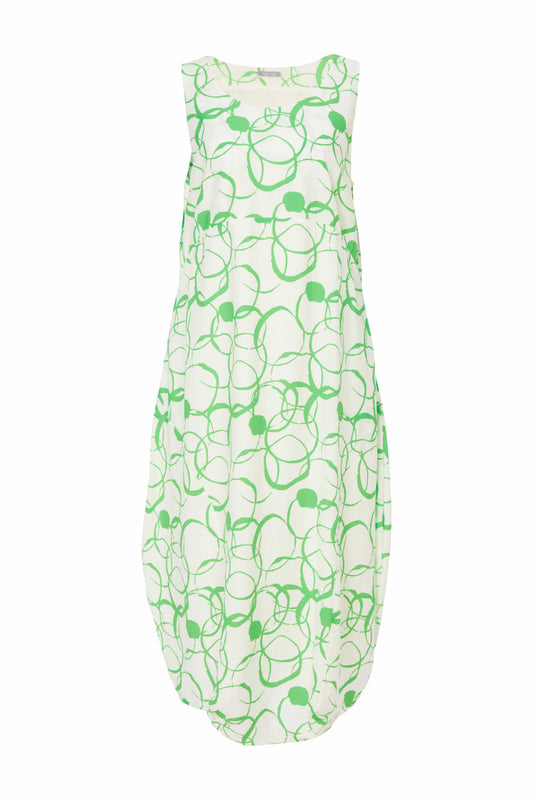 Naya Round Neck Squiggle Print Dress