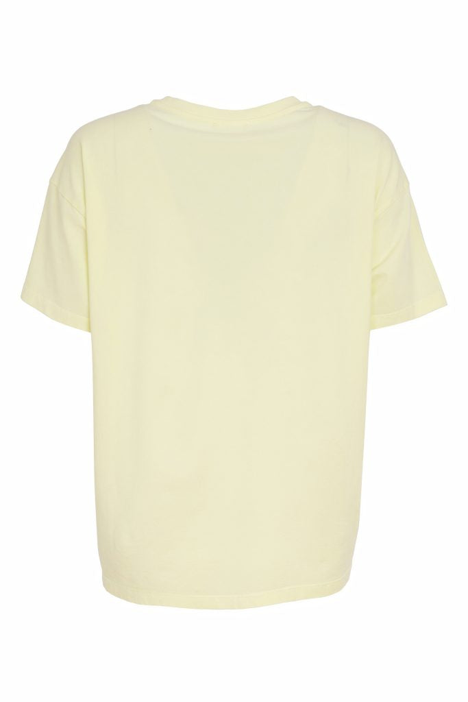 Naya Jersey Top With Cut Out Detail At Hem Lemon