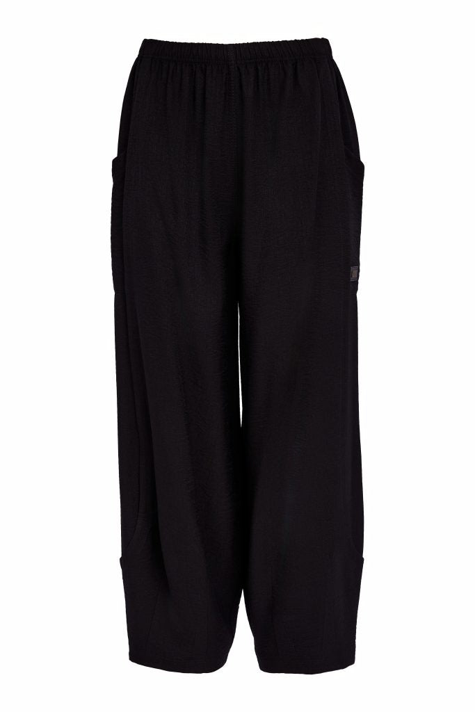 Naya Soft Pull Up Trouser With Lip Effect Black