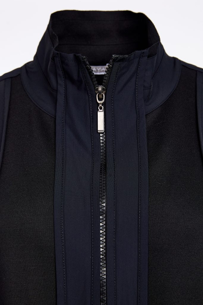 Naya Long Line Waistcoat With Contrast Panels and Side Slit