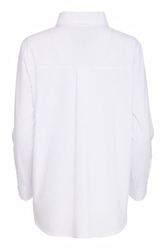 Naya Cotton shirt with colour strips White