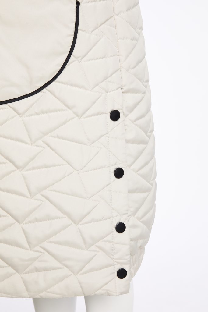 Naya padded Longline Gilet With Contrast Zips