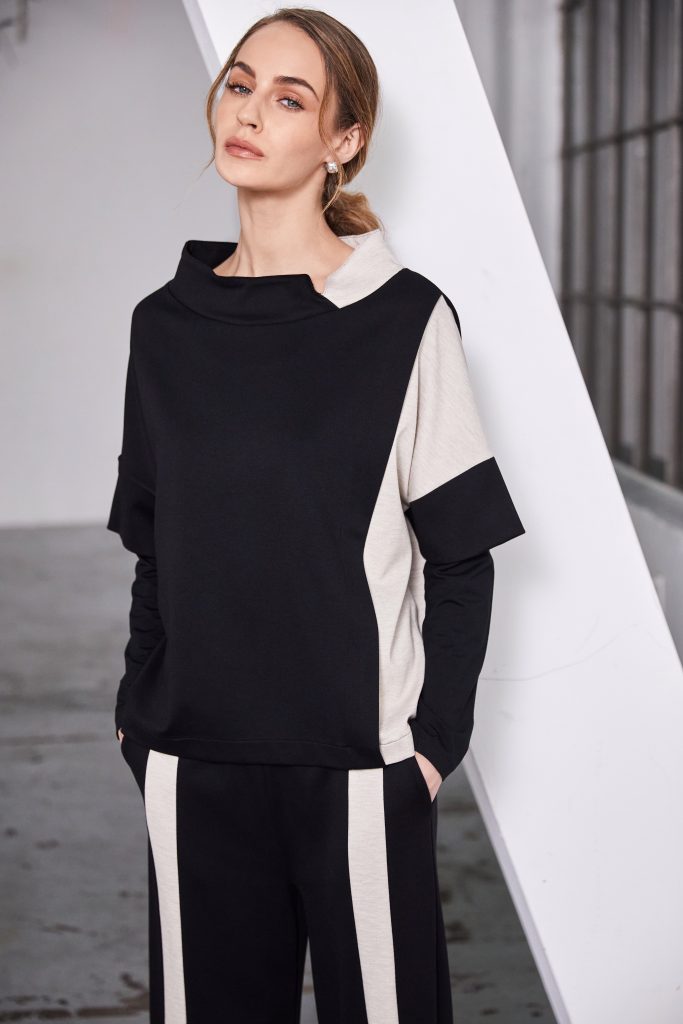 Naya Wide Leg Trouser Contrast Panel