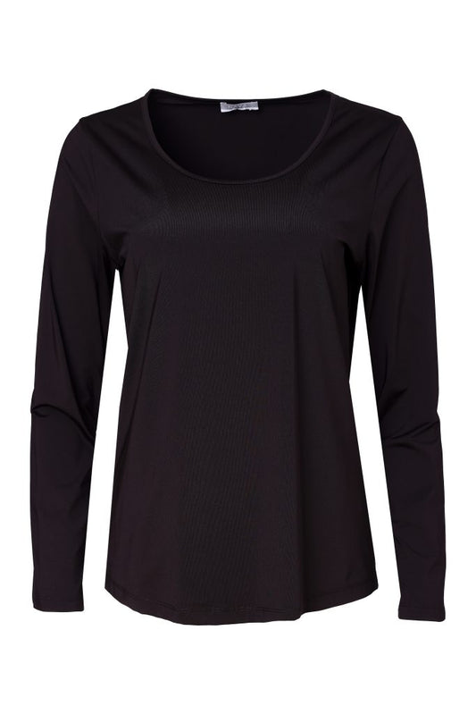 Naya Basic Jersey Long Sleeve Top Black