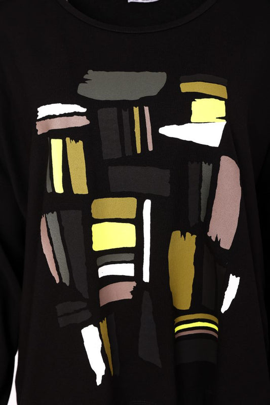 Naya Colour Block Placement Print Top Thyme