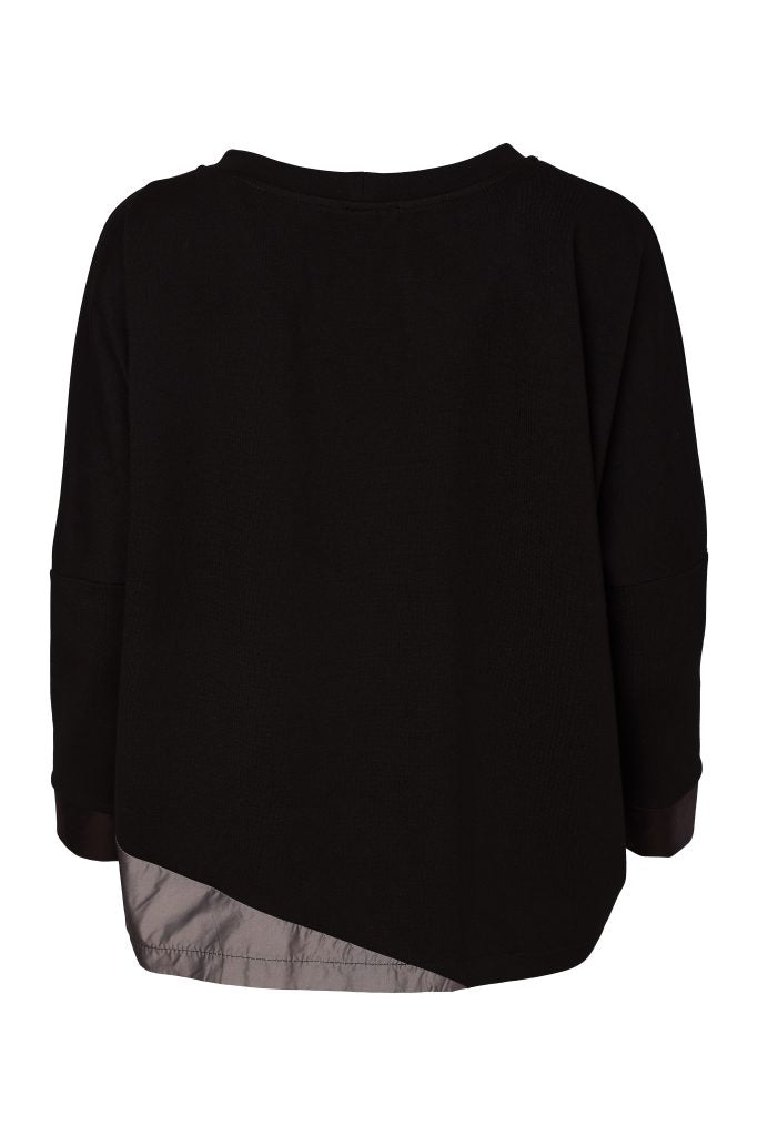 Naya Round Neck Top With Contrast Sections