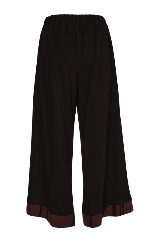 Naya Wide Leg Trouser With Print Cuff