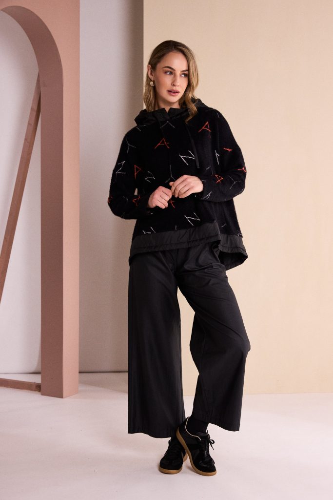 Naya bashed Leatherette Look Wide Leg Trouser