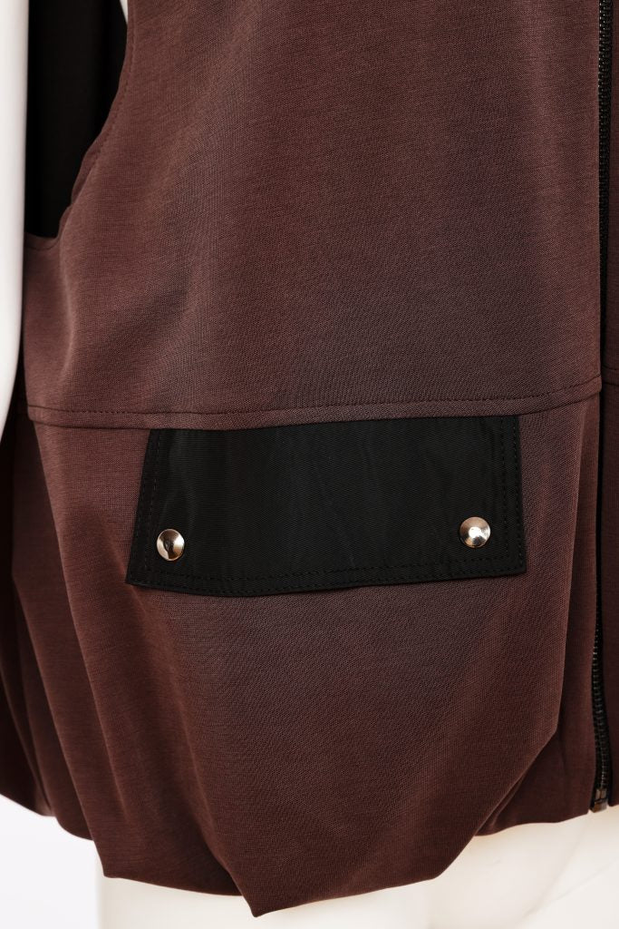 Naya Puff Ball Hem Zip Waistcoat