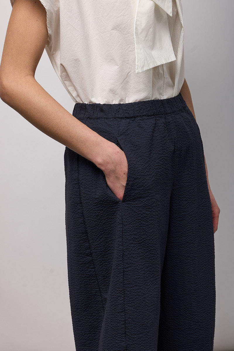 NEIRIMI Regular Trouser with Elastic Deep Blue