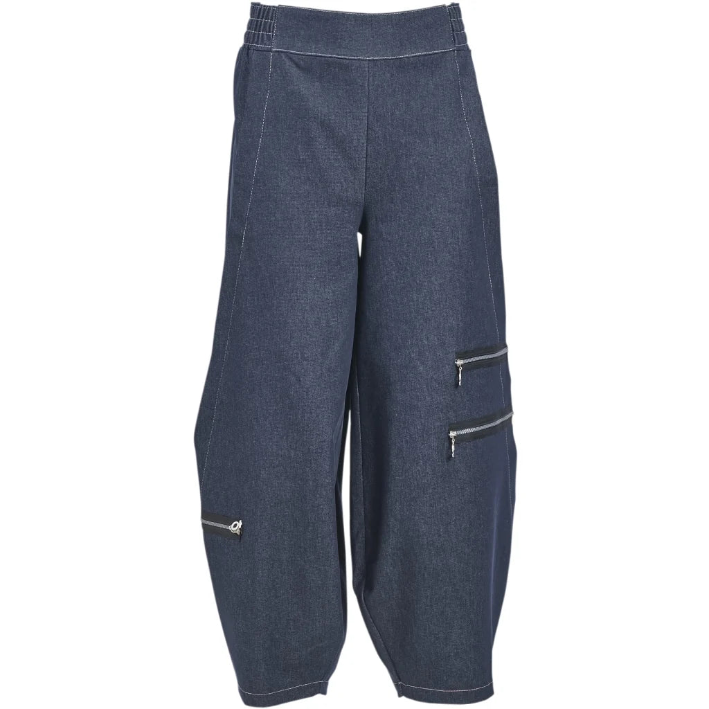 My Soul Stretch Zip Trousers Blue