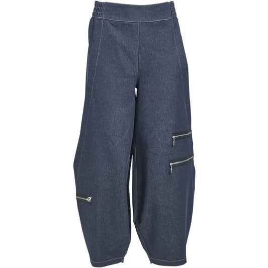 My Soul Stretch Zip Trousers Blue