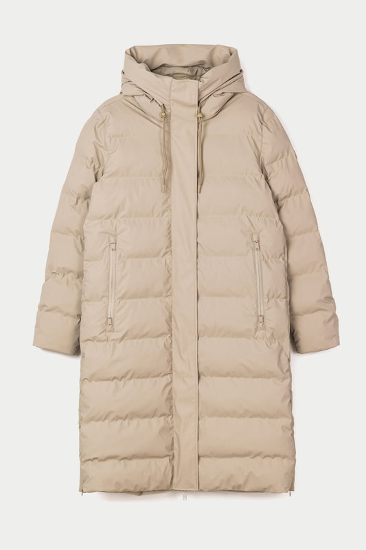 Tanta Glaze Padded Coat Stone Grey
