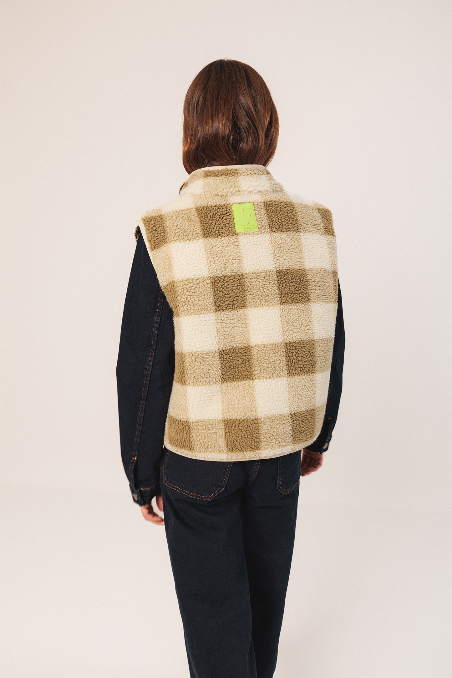 Indi & Cold Teddy Plaid Vest
