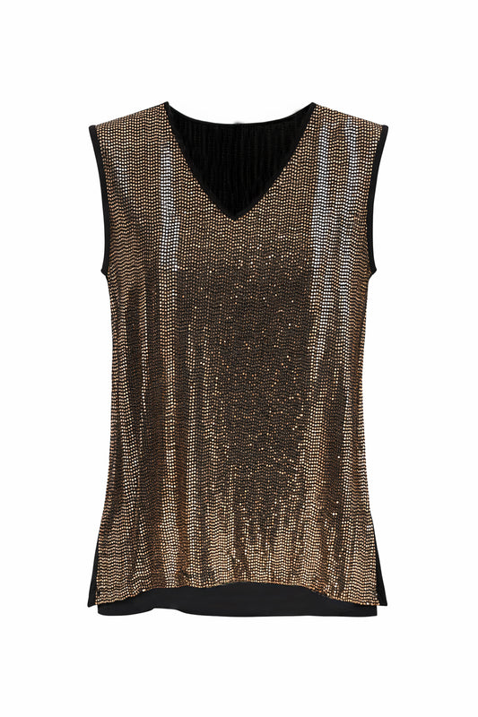 Peruzzi Sparkle Top Gold