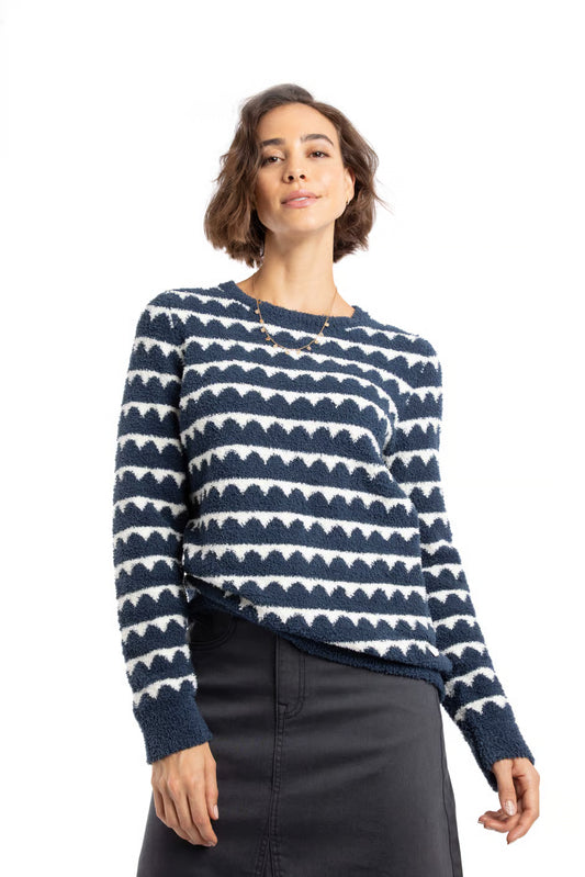 Weird Fish Tyla Cosy Knit Navy