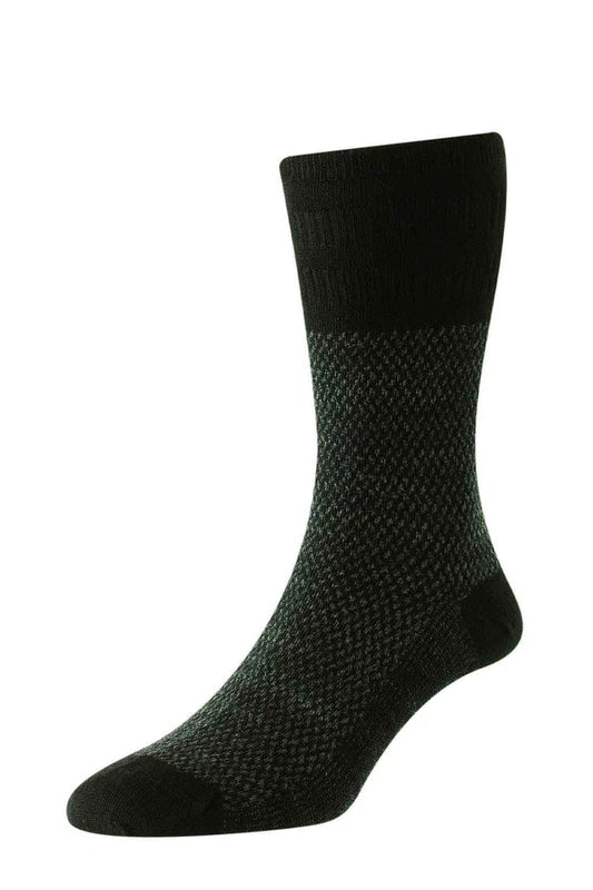 HJ972 All Over Jacquard Wool Softop Socks