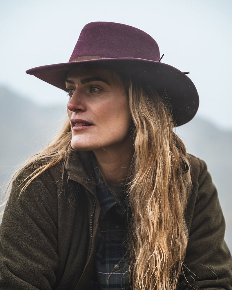 Hoggs of Fife Perth Crushable Felt Hat Olive