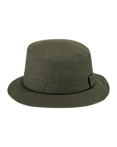 Hoggs of Fife Waxed Bush Hat Olive