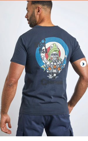 Weird Fish Codroephenia Artist T-Shirt-Navy