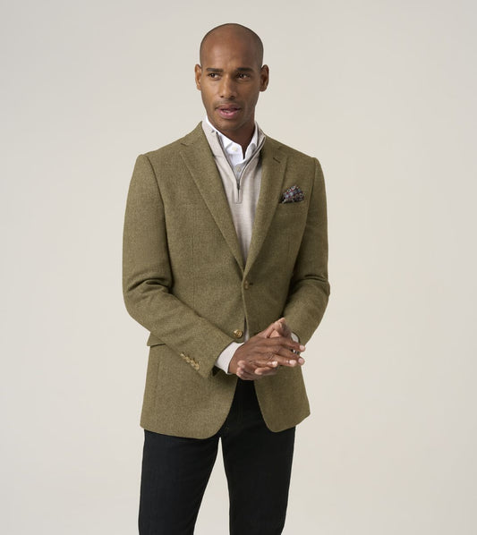 Skopes Hexham Tailored Fit Wool Blend Jacket Stone