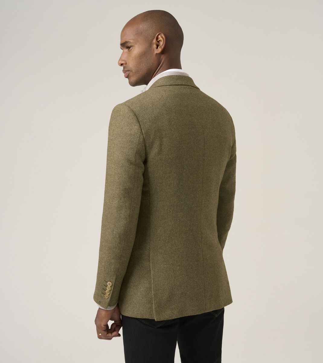 Skopes Hexham Tailored Fit Wool Blend Jacket Stone