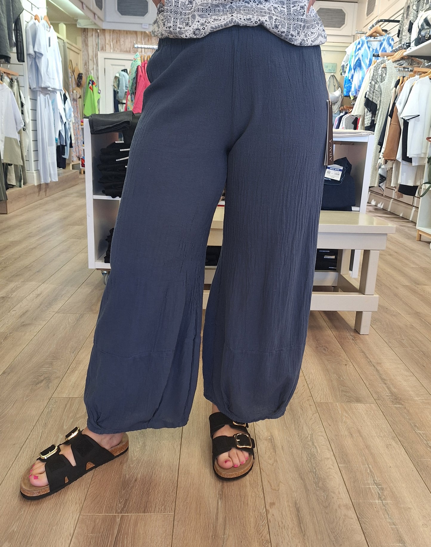 Abaca Savannah Trousers- Neptune