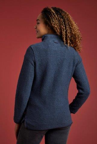 Weird Fish Sontee Full Zip Macaroni - Navy