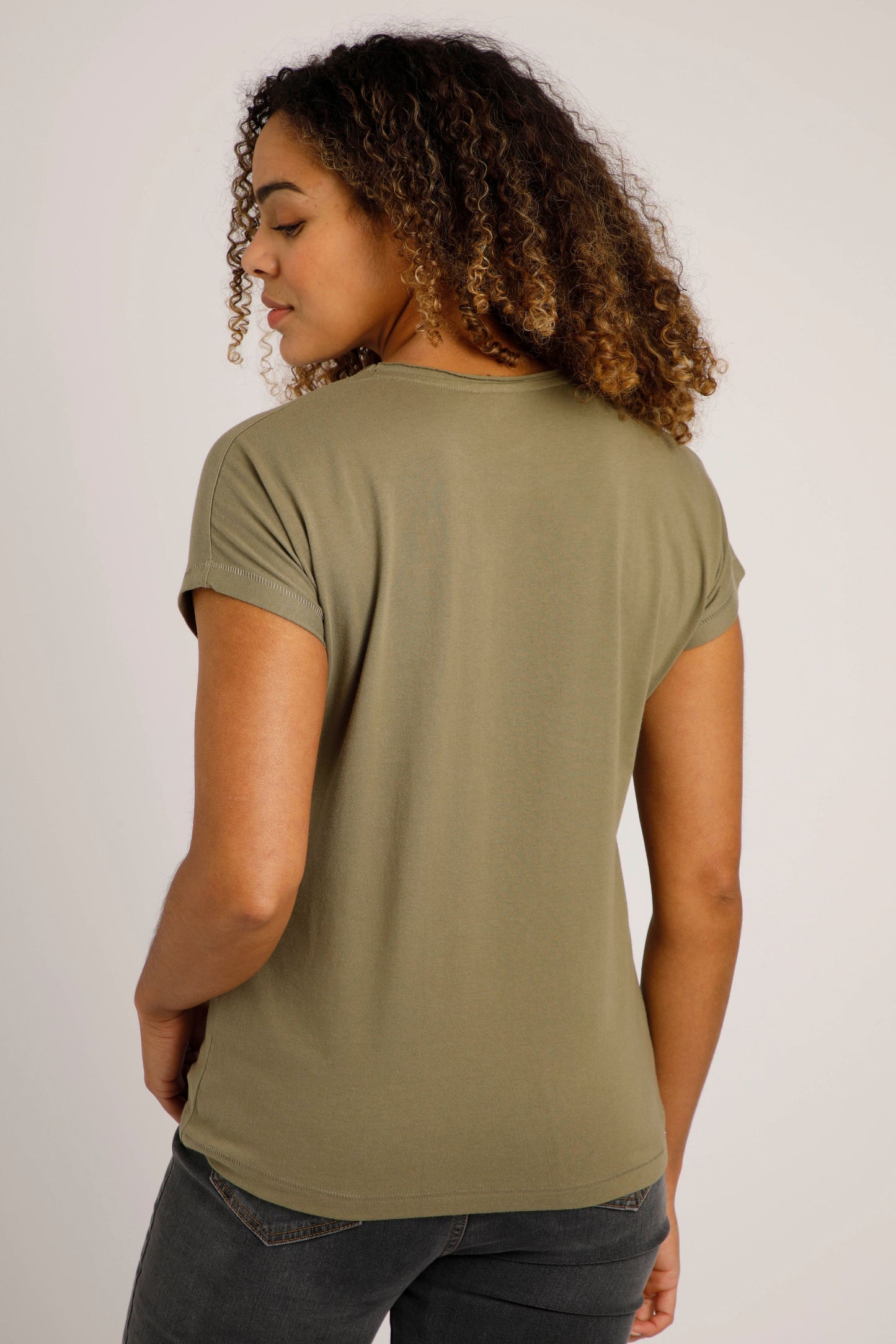 Weird Fish Thirl T-Shirt- Olive