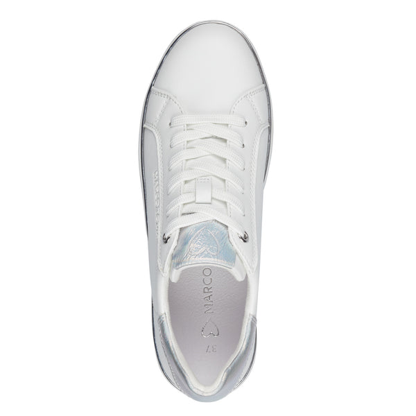 Marco Tozzi White Lace Up Trainer