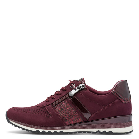 Marco Tozzi Zip Trainer Mulberry