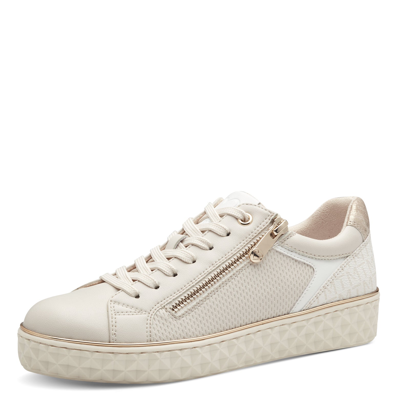 Marco Tozzi Cream Comb Trainer