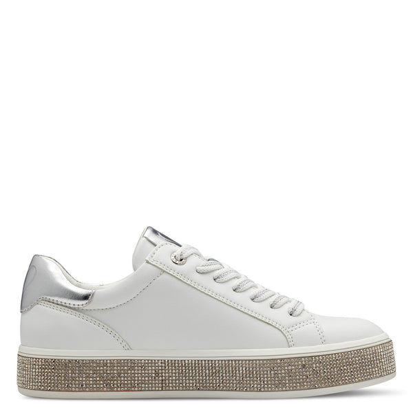 Marco Tozzi White Sparkle Trainer